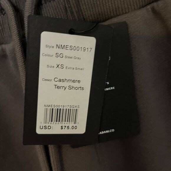 ‎Naadam Steel Gray Cashmere Terry Shorts XS - Picture 2 of 3
